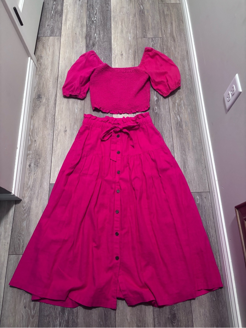 Universal Thread (size small) Two-Piece Crop Top & Maxi Skirt Set